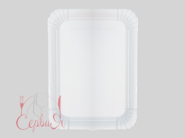 Тарілка картон. 15,5х21,5мм біла прямокутна 50шт PRO 43116500_2