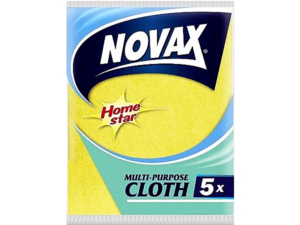 Серветка віскозна 30х35см жовта 5шт NOVAX 8876_1