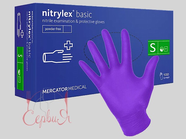 Рукавички нітрилові S сині 100шт СТ_2