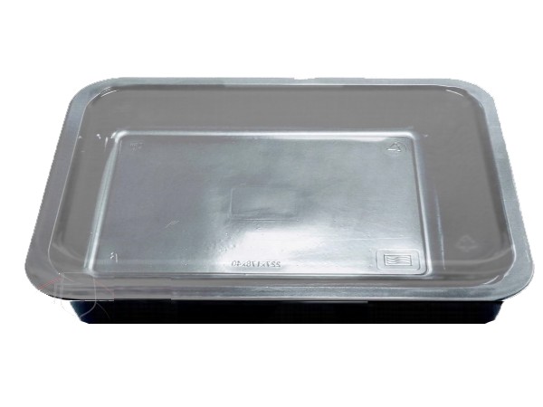 Контейнер РР 227х178х30мм чорний з прозор. кришкою 10шт Т1 А 25915_1