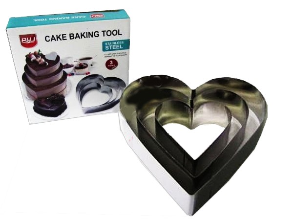 Набір форм кондіт. нерж. Серце h4,5см 20х20/15х15/10х10см 3шт 19119_1