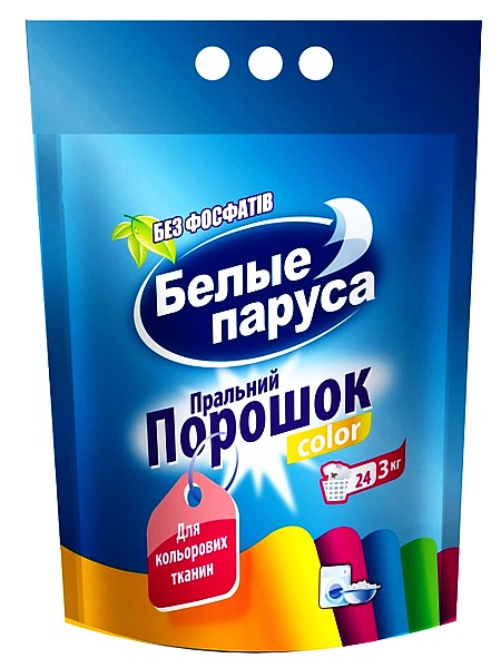 Порошок для прання Color 3кг Белые паруса_1