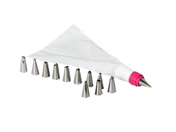 Мешок кондитерский +12 насадок металл  арт.17878_1