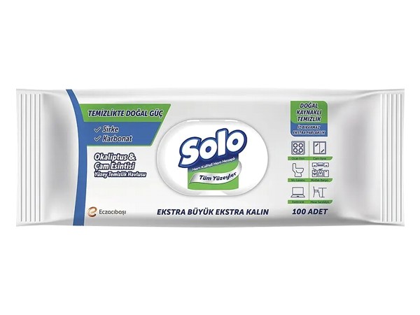 Серветки вологі для прибирання 100шт SOLO Natural Power 32763462_1