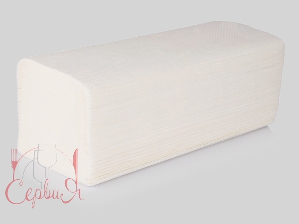 Рушник 1шар Vскладення білий рециклінг 160шт Servia PRO_3