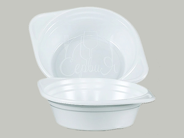 Миска 500мл біла 100шт МЖ 0018_2