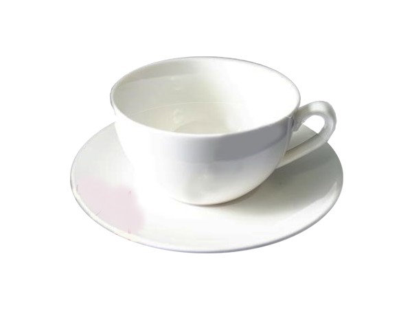 Чашка з блюдцем біла 130мл 19892_1