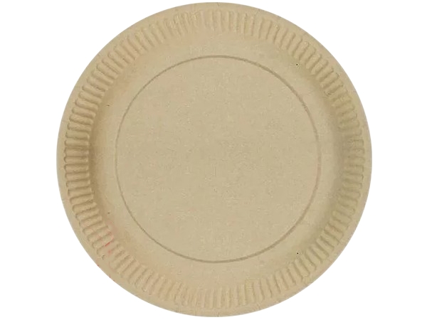 Тарілка картон. 230мм крафт кругла 25шт АПХ_1