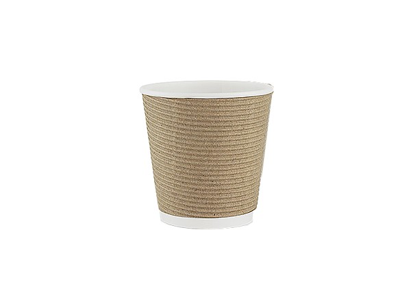 Стакан 110мл паперовий гофра бурий 25шт АПХ_1