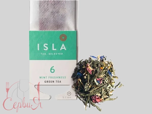 Чай зеленый с мятой Mint Freshness для чашки №6 10шт_2