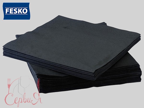 Серветка двошарова чорна 32,5х32,5см 250шт Ruta k0547_2