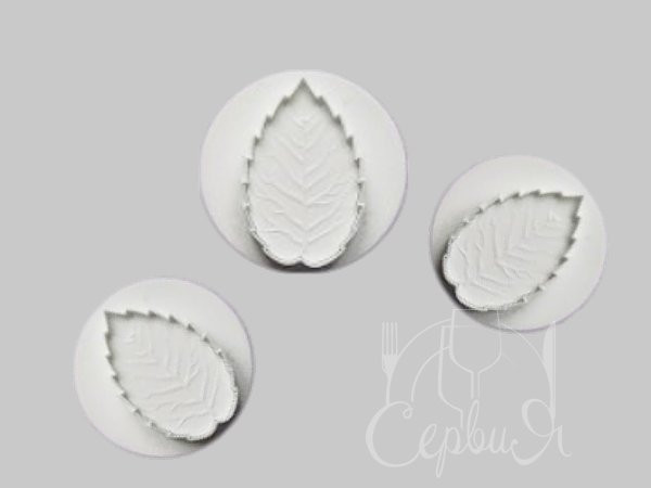 Плунжер кондит.из 3-х д/мастики"Лист розы"А103 арт.15952_2
