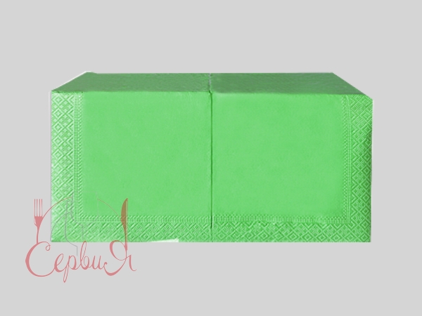 Серветка двошарова салатова 33х33см 200шт Alsupak_3