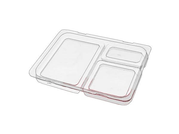 Контейнер три комірки 120х90х25мм ПС-66 КРИШКА_1