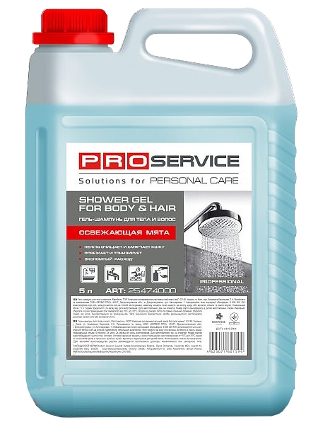 Гель-шампунь для тіла та волосся 5л М`ята PRO 25474000_1