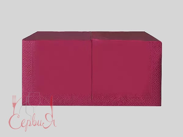 Серветка двошарова бордо 33х33см 200шт Alsupak_2