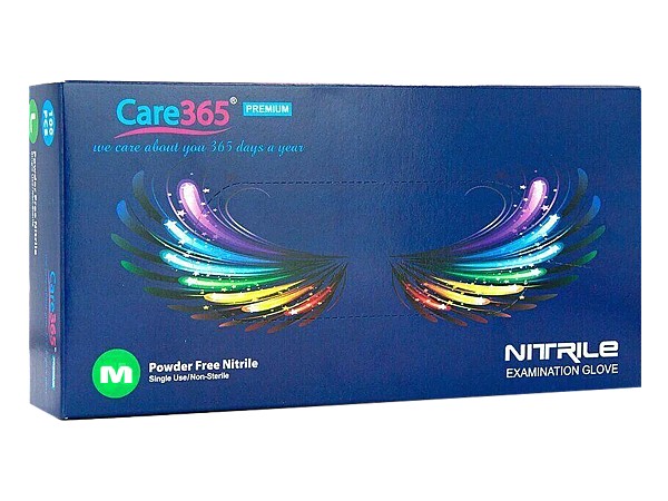 Рукавички нітрілові М кобальт 100шт CARE 365 PRO 17208800_1