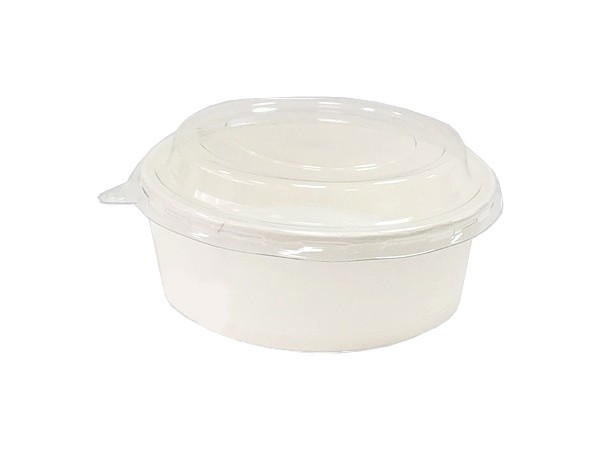 Контейнер папер.д.142, h53мм з прозор.криш. 550мл білий 10шт 011105Т/010590_1