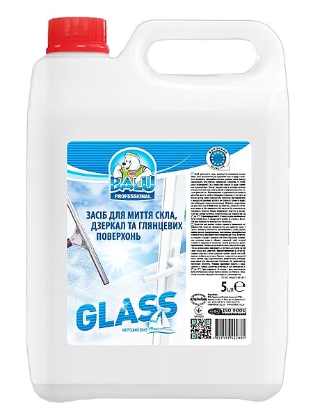 Засіб для миття скла, дзеркал та глянц.поверхонь 5л BALU GLASS РЕТ кан._1