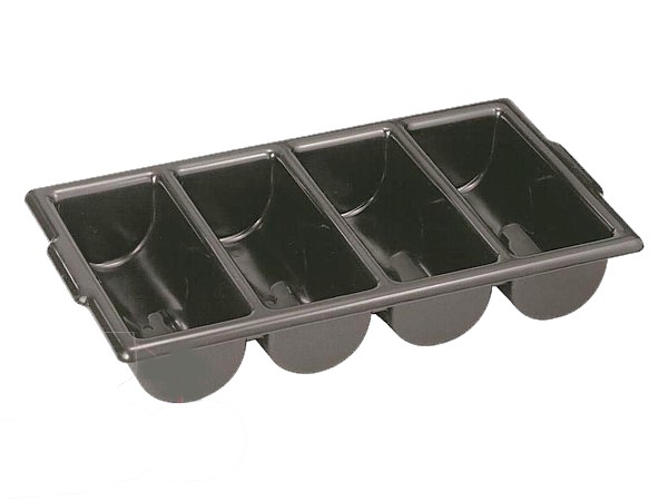 Підставка під фраже чорна 52х29х9,5см 4 відділення Профі_1