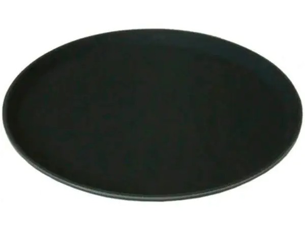 Піднос круглий нековзний чорний 35см  483500 FoREST_1