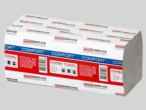 Рушник 2шари Vскладення білий целюлоза 160шт PRO 33700120_2