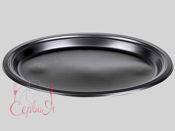 Тарілка ОВАЛ 310мм чорна 27гр 50шт А_2