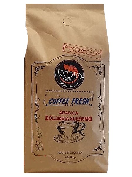 Кава в зернах 1кг Колумбiя Супремо_1