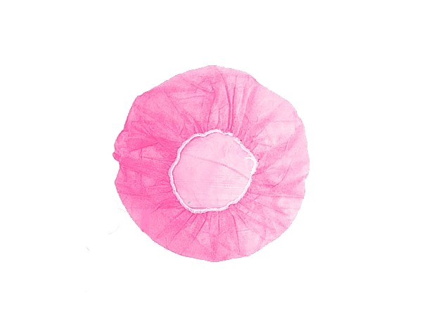 Шапочка-берет флізелін одноразова рожева ЗПТ_1