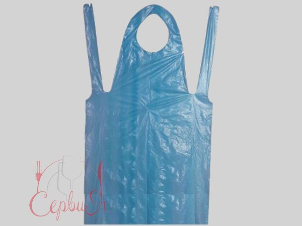 Фартук п/е одноразовий 69х107см синій 100шт 16505_2