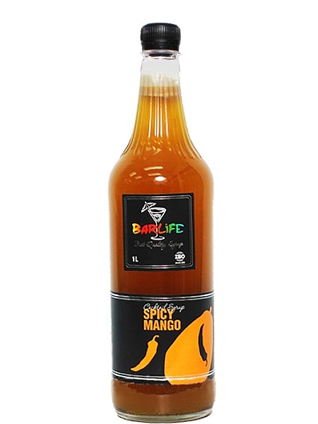 Манго пряний сироп 1л (ПЛАСТ.БУТ.) Barlife_1