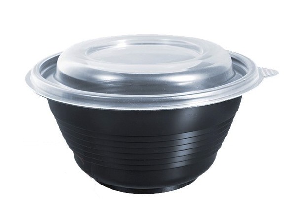 Контейнер для супу з кришкою чорний 500мл 144х75мм 10шт А_1