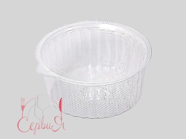 Контейнер 130х55мм круглий з кришкою 500мл ПС-807 10шт_2