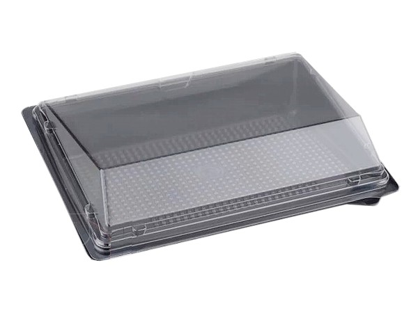 Контейнер РЕТ 183х128х32мм д/суши "вітрина" чорний з прозор.кришкою 10шт 015036/015039_1