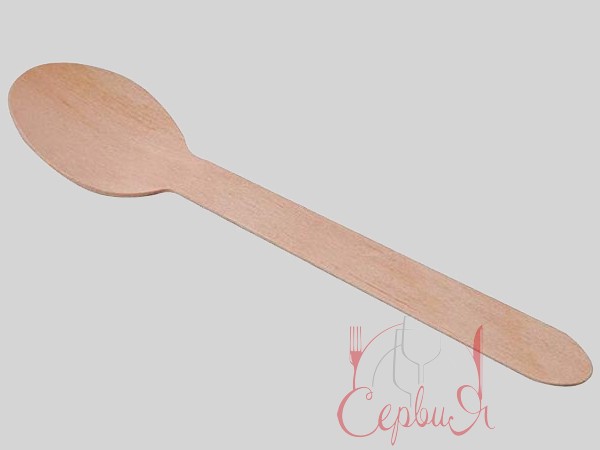 Ложка дерев'яна 16см 100шт KN 20121_2