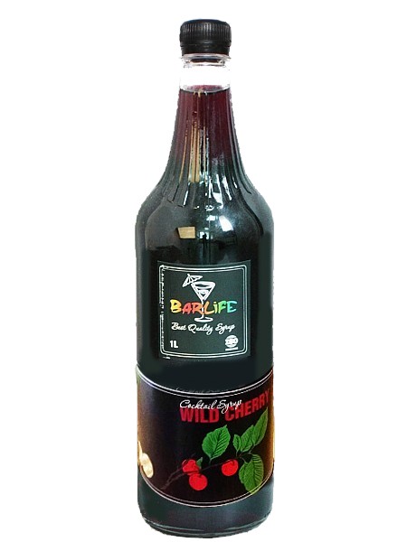 Вишня дика сироп 1л (ПЛАСТ.БУТ.) Barlife_1
