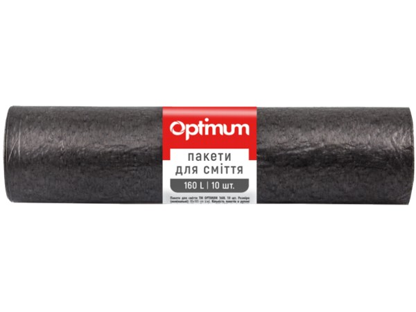 Пакет для сміття 160л 10шт чорний OPTIMUM PRO 16118255 LD_1