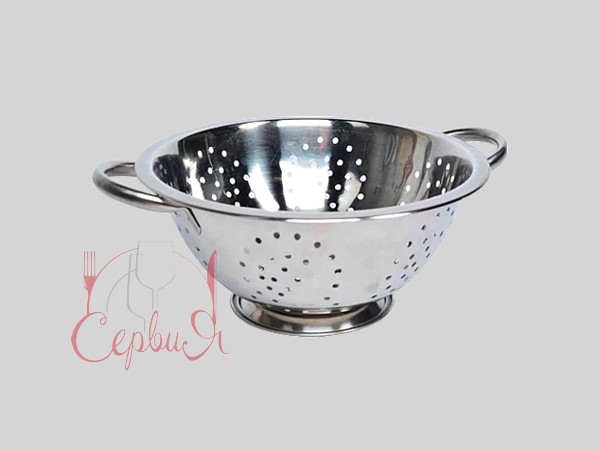 Друшляк 18см з ручками неіржавіюча сталь 18041_2