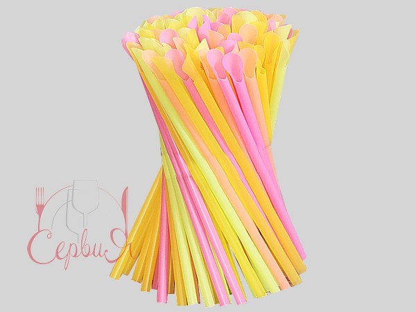 Соломка-лопатка 18смх4,8мм без згину неон 100шт_2