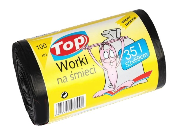 Пакет для сміття 35л 100шт чорний КП 1853 КР_1