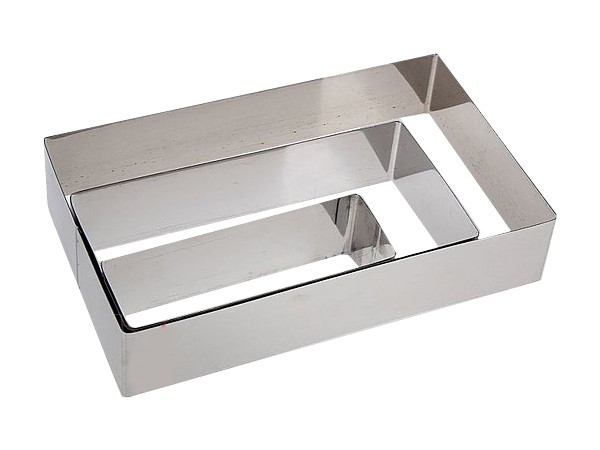 Набір форм кондіт. нерж. прямокутних h4,5см 25х15/20х10/15х5см 3шт 19116_1