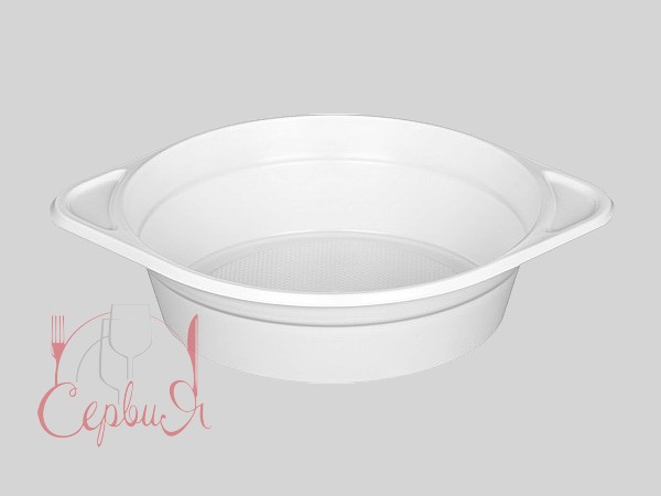 Миска 350мл біла 100шт А_2