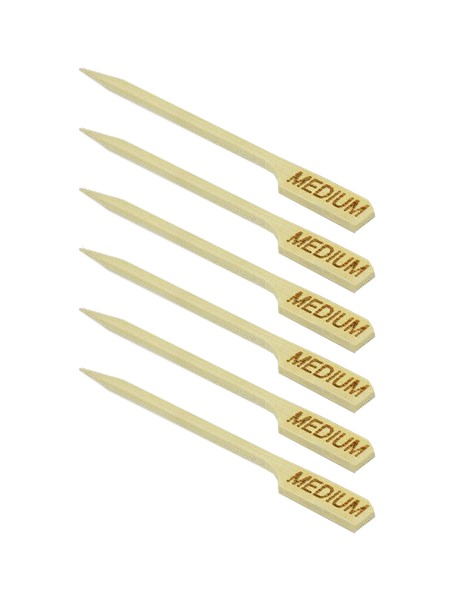 Маркер бамбуковий для м`яса 9см "МEDIUM" (середня прожарка) 100шт_1