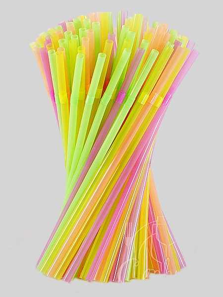 Соломка Артістік 26смх6мм і згином флуоресцентна 100шт СП_2