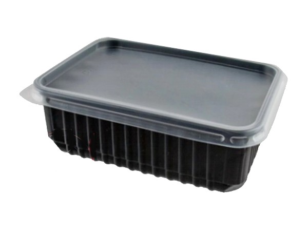 Контейнер РР 179х132х46мм з прозор.кришкою чорне дно 750мл 10шт 015211/015213К_1
