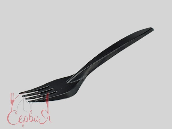 Виделка столова чорна 100шт Premium ПП_2