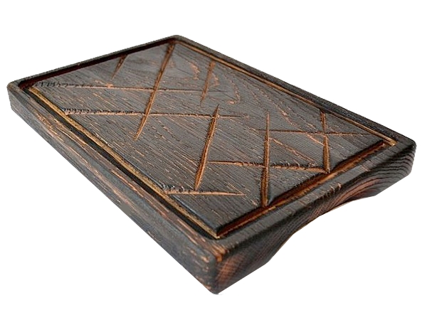 Дошка для подачі деревяна обпалена 20х30х3см ВД_1