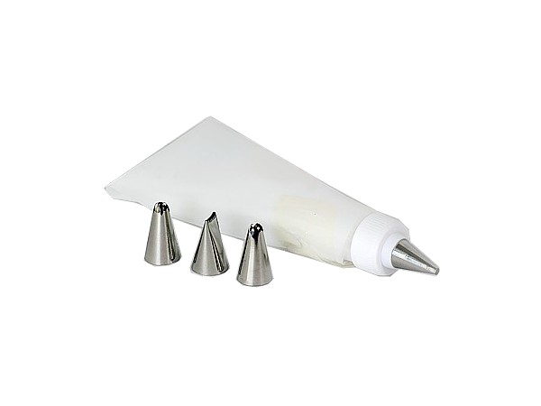 Мешок кондитерский силиконовый +2 насадки металл  арт.18325_1