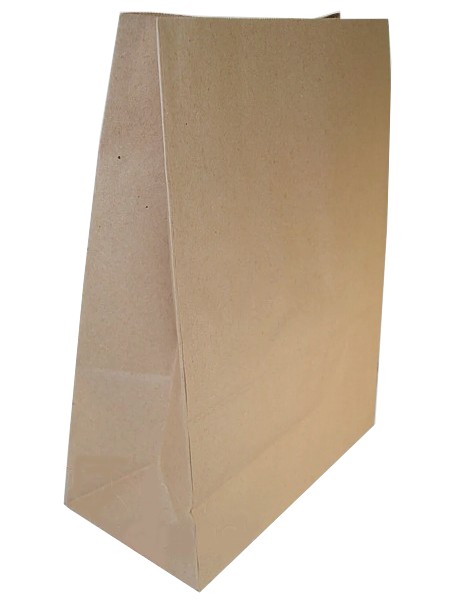 Пакет паперовий дно 260х150х350мм крафт без ручек 100шт 686 ЕП_1