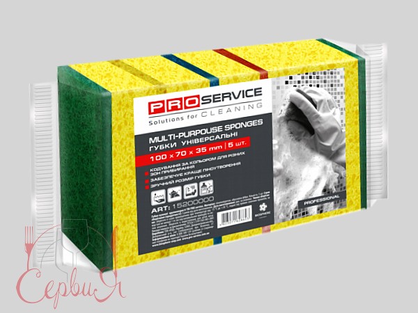 Губки кухонные пористі PRO 15200000 5шт_2